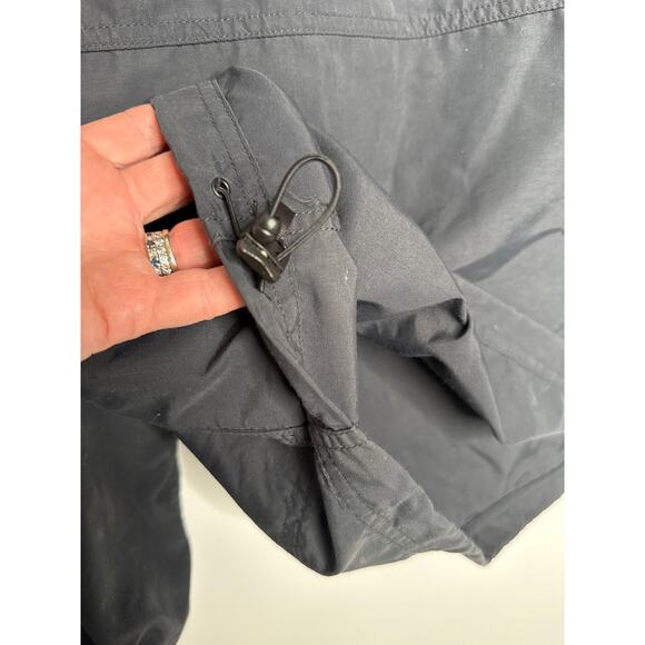 L.L.Bean Men’s Black Nylon Anorak Windbreaker Pullover hooded Jacket Small - Picture 11 of 13